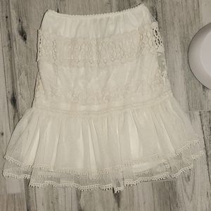 Cream colored lace skirt